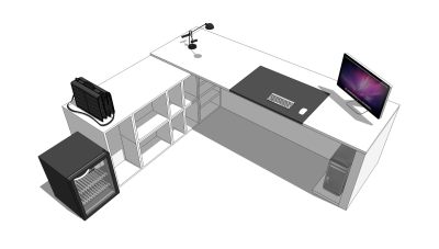 精品家具模型设计 书房家具组合 (5)